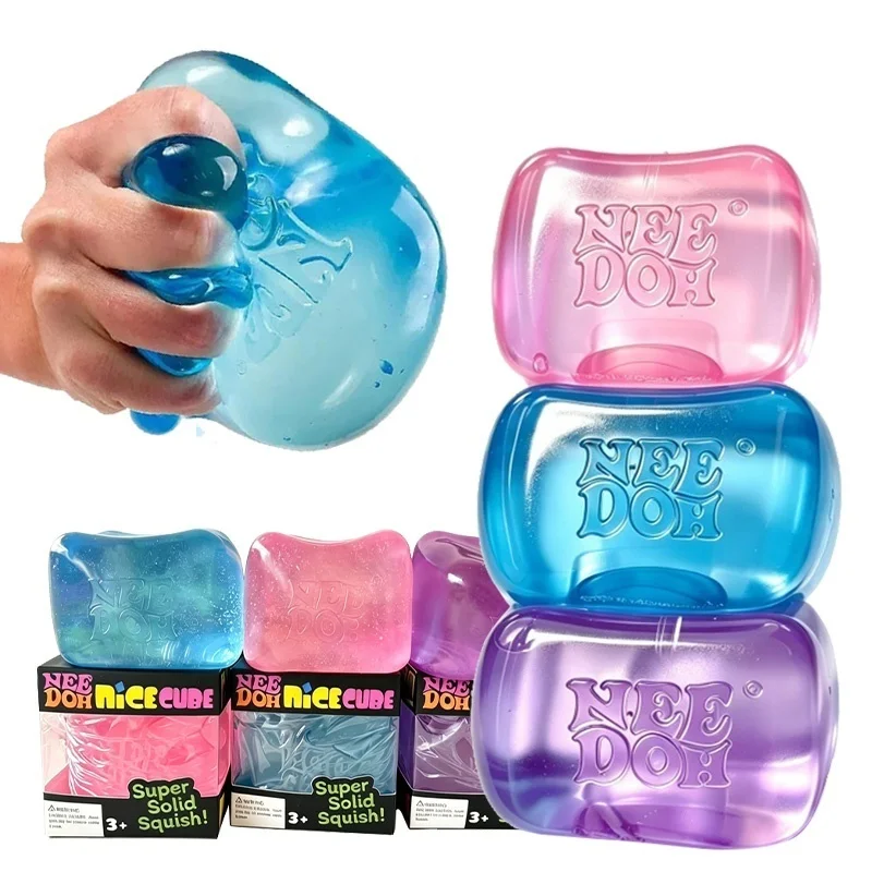 Needoh Nice Berg Giant Cube Maltose Filler Squeeze Stress Reliever Toys Soft Slow Rebound Hand Vent Pressure Desk Sensory Toy