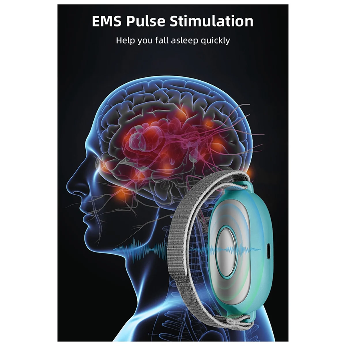 

【Прямая цена】Микротоковое устройство для помощи во сне EMS, инструмент для помощи во сне от бессонницы, снятие стресса, тревоги, импульсный массажер для ладони, зеленый