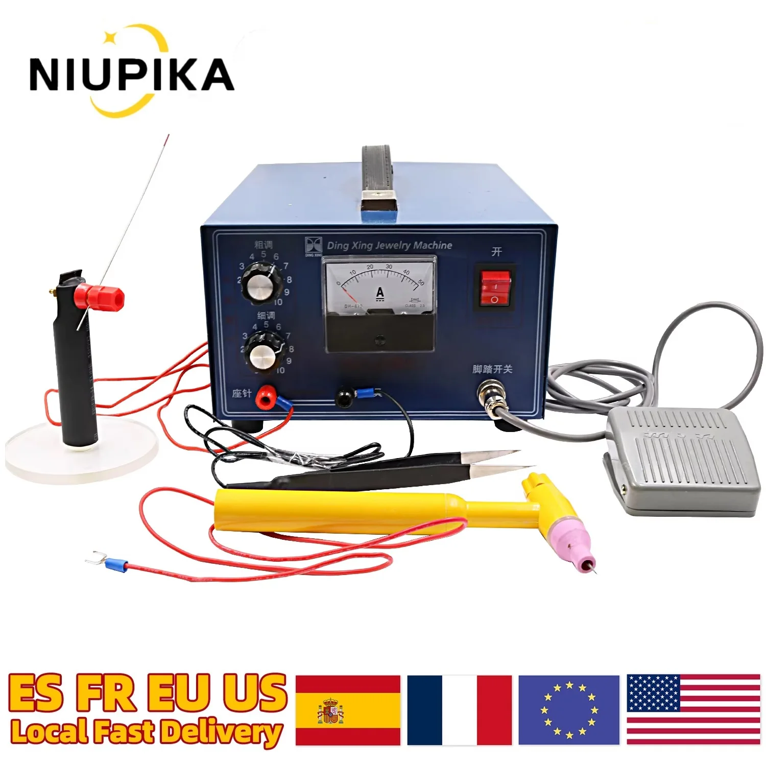 50A Spot Welding Machine Pedal Pulse Spot Stick Welder Electric Soldering Accessories Tools for Jewelry Gold Silver Plat