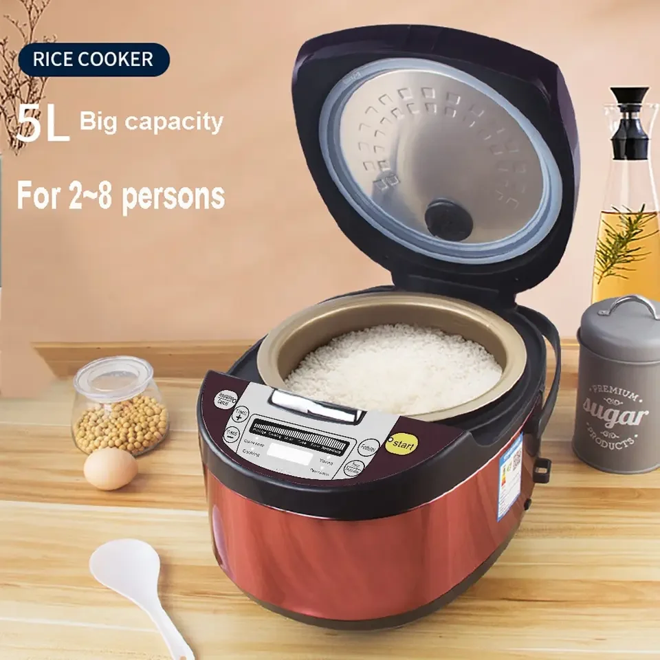 رائجة البيع متعددة الوظائف الرقمية وعاء طبخ الأرز الكهربائي أجهزة المطبخ التجارية الدفء ميزة كوب قياس البلاستيك