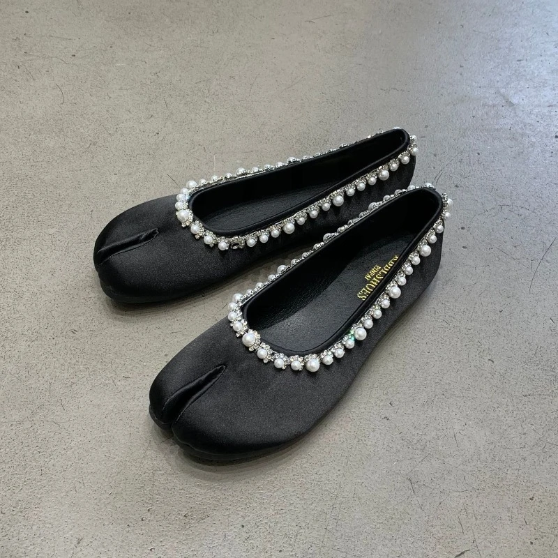 

Womens Mary Jane Shoes Fashion Artificial Pearl Casual Shoes for Woman New Japanese Style Flat Shoe Designer Shoes Zapatos Mujer