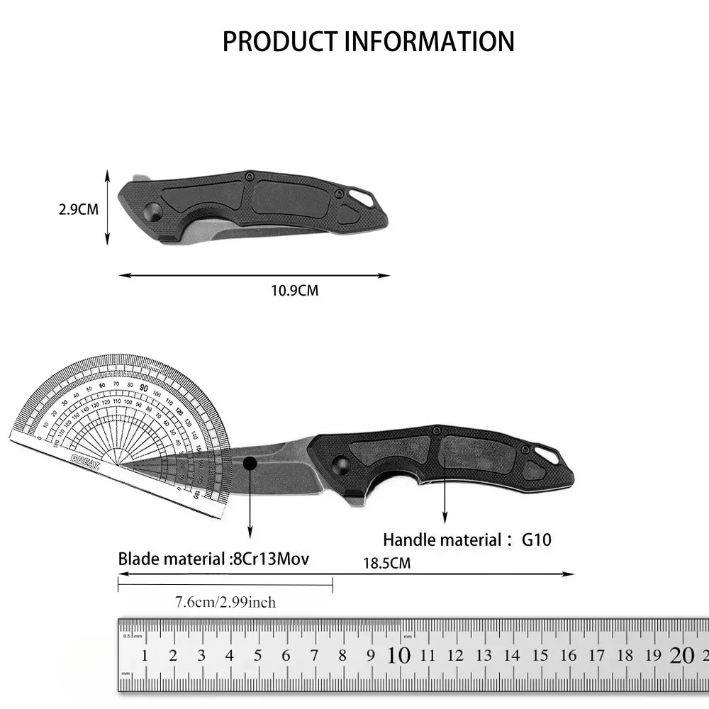 KS 1170 جيب سكين للفرد 8Cr13MoV عالية الكربون شفرة فولاذية عدم الانزلاق G10 مقبض التخييم في الهواء الطلق قطع استكشاف EDC أداة