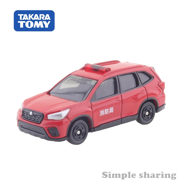 Takara Tomy Tomica No.99 Subaru Forester Fire Command Vehicle Cars 1/64 Diecast Alloy Model Cars Kids Toys Boys