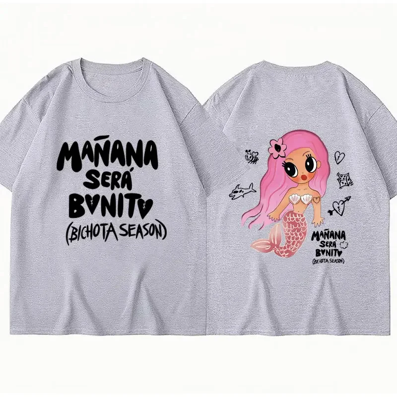 Men hip hop oversized short sleeve casual cotton streetwear fans gift Karol man Sale New Arrival graphic mañana bonito T-shirt image 2