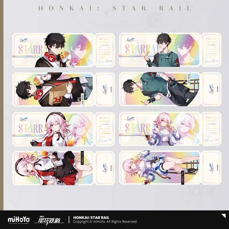 

Официальный лазерный набор Sunsyea с символами компании Honkai Star Rail Merch, 4 шт., 7 марта 210x70 мм