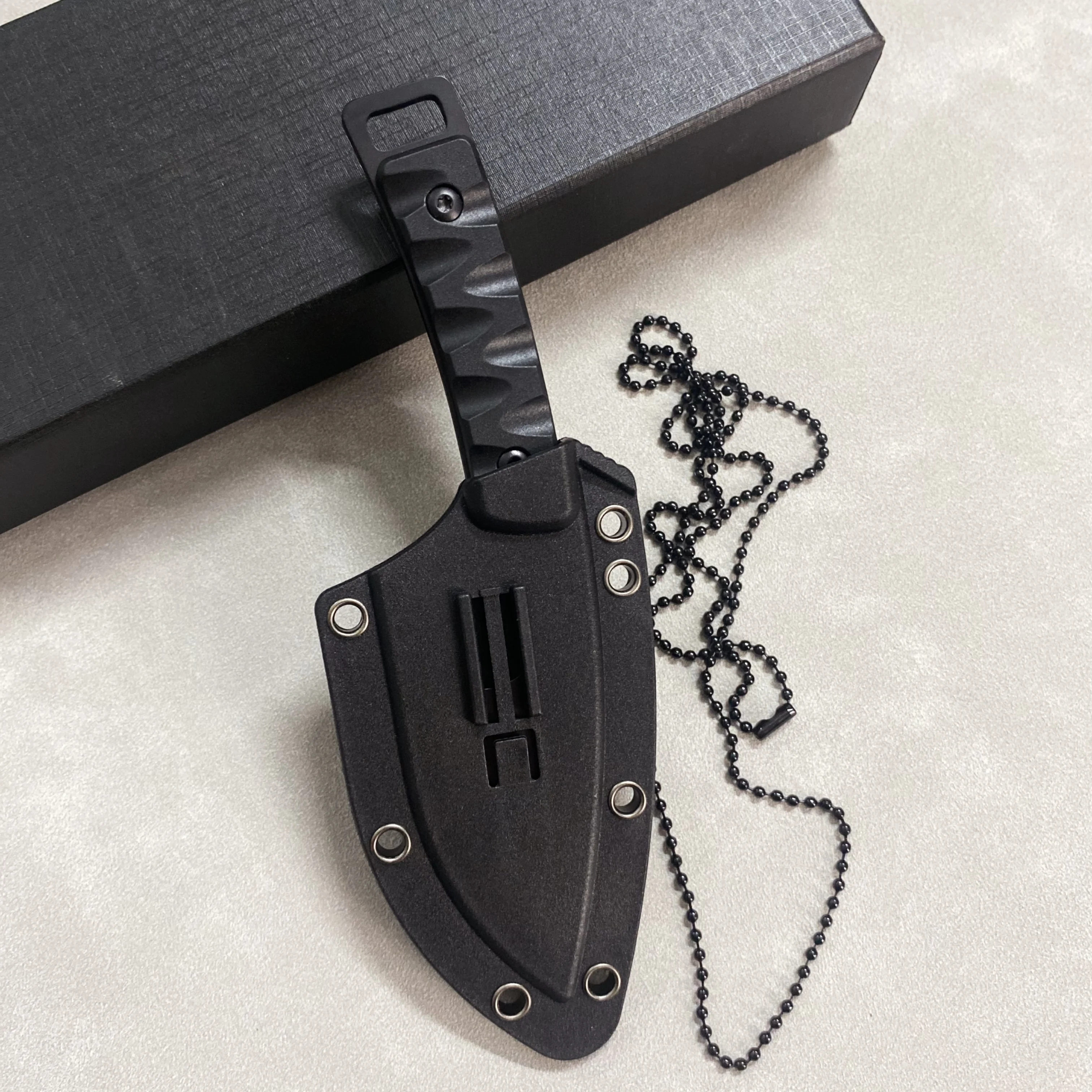 Cuchillo táctico mini de acero una pieza afilado para acampada