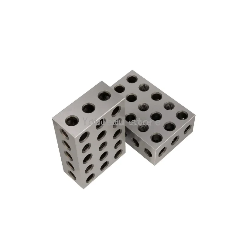 25x50x75 Metric 23 Hole Parallel Pad 1-2-3 Milling Machine Parallel Pad Iron Vise Flat Contour Block