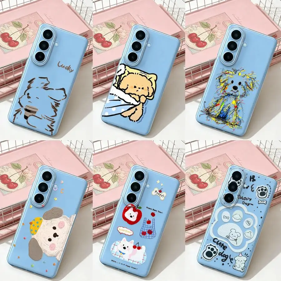 Simple Dog Phone Cover Case for Samsung Galaxy A33 A52 A55 A23 A14 A16 A52 A31 A25 A57 A36 A13 A26 A24 A34 A35 A54 A15 A56 A27 