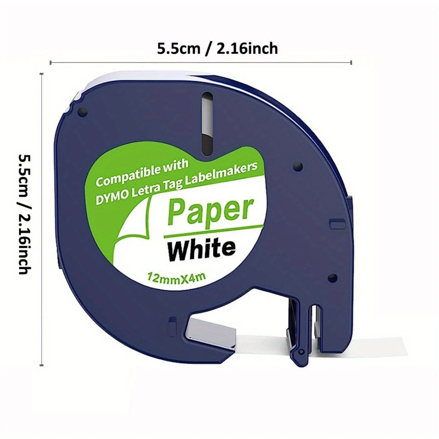 15-Pack Label Tape Compatible with DYMO LetraTag Refills White Paper 91330 10697, 1/2