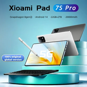 2025 YENI Küresel Sürüm Tab Pad 7S Pro Orijinal 11 inç Tablet PC Android 14 22B + 1 TB/2 TB 20000 mAh 5G Çift SIM WiFi GPS 4K HD Pad