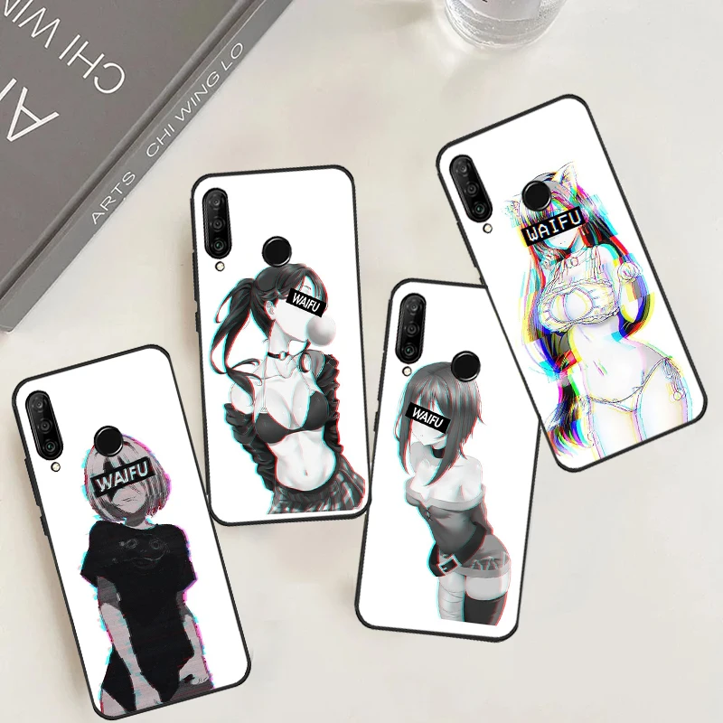 Sugoi Senpai Anime Waifu Sexy Girl For Huawei Nova Y70 Y60 Y90 Y61 Y91 Nova 9 10 SE 11 Pro 5T 11i 8i 3i P20 P30 P40 Lite Case