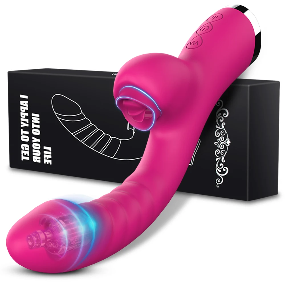 Vibrador para lamer la lengua 2 en 1, Juguetes sexuales para mujeres adultas, consoladores, vibradores, estimulador de clítoris con vibradores de 20 velocidades, producto sexual