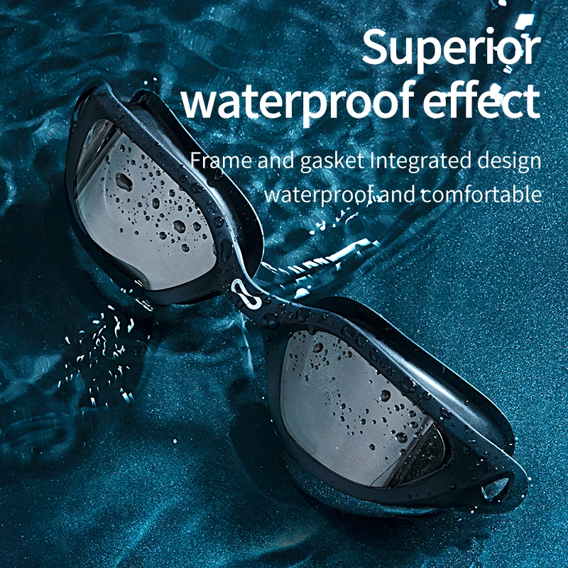 COPOZZ-Gafas de natación HD profesionales para hombres y mujeres, gafas de natación ajustables, protección UV antivaho, vidrio de agua de silicona