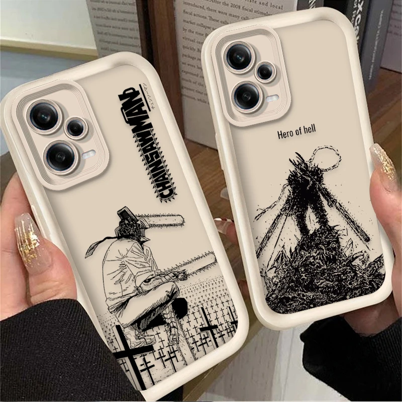 Cool Anime Chainsaw Man Case For Xiaomi Redmi Note 13 14 12 11 Pro Plus 5G 14S 12S 11S 10S 10 9 Redmi 14C 13C 12C 12 4G Cover