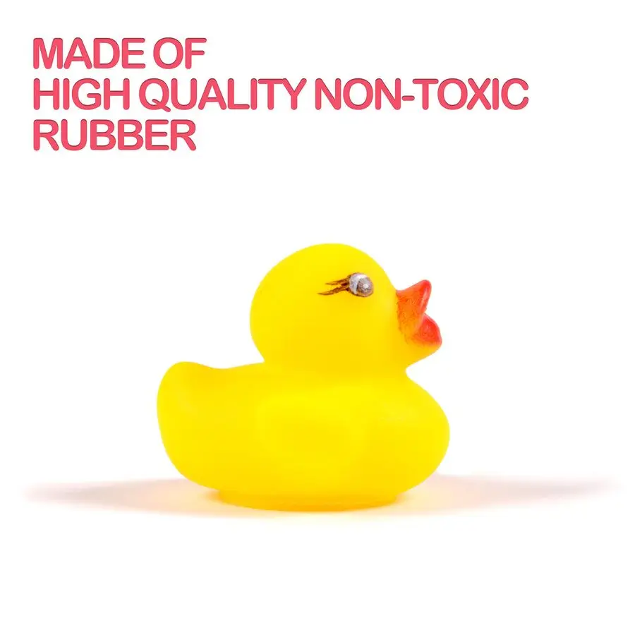 Mini juego de patos de goma, mini juguete de baño de patos de goma coloridos para niños, flotador amp Squeak, juego de juguetes de piscina de patos pequeños para fiesta infantil F