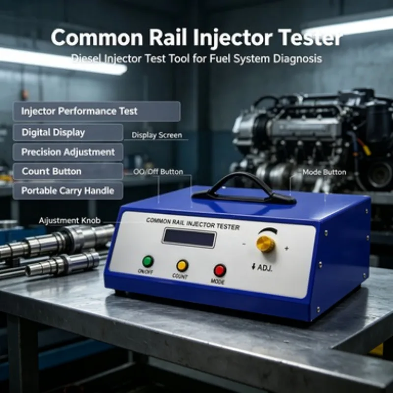CR1800 Common Rail Injector Tester Pulse Electromagnetic Piezo Detector For Diesel Vehicle Garage Fuel System Diagnostic Tool