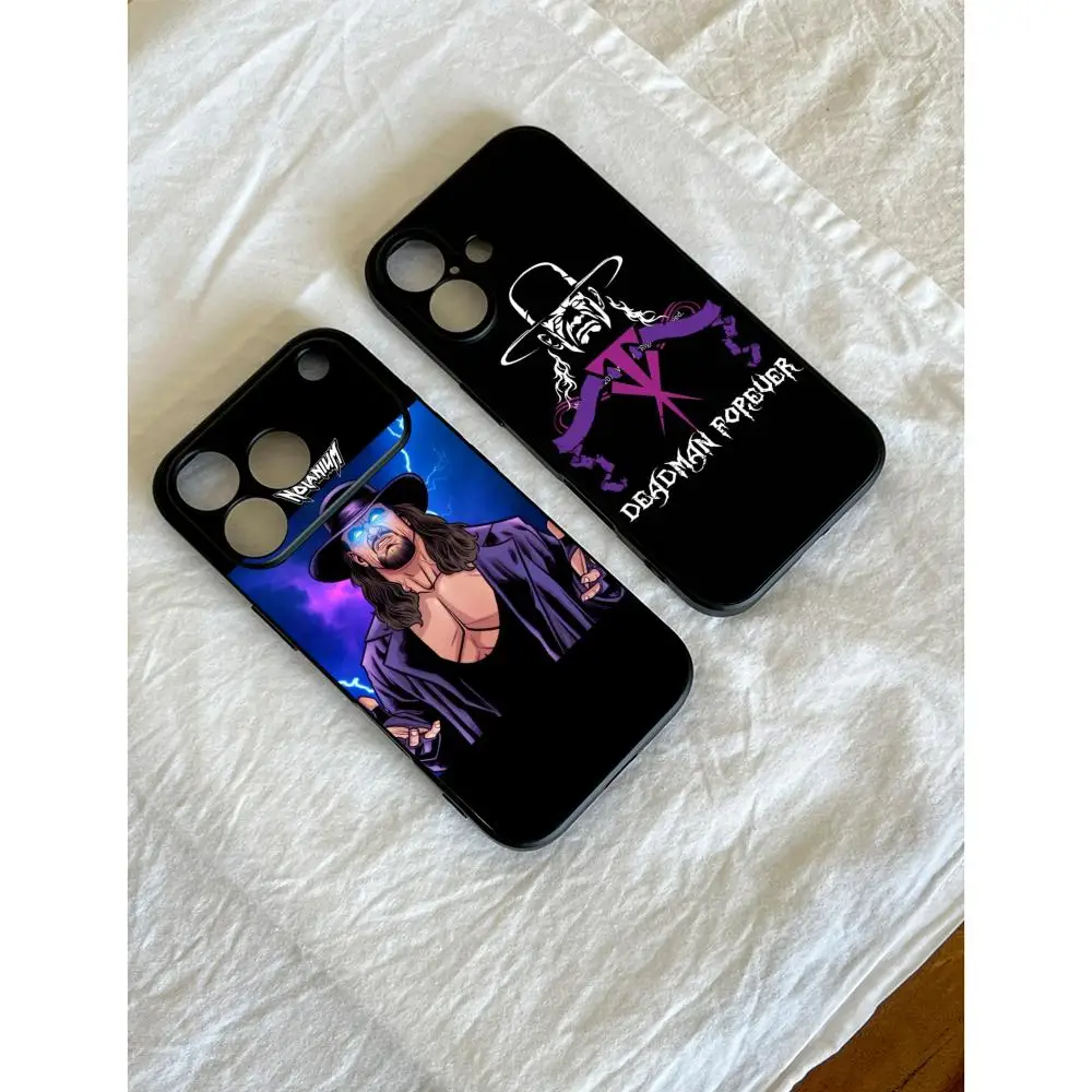 Чехол для телефона The Undertaker W-WE для iPhone 17 16 15 14 13 12 Plus Mini Pro Max, мягкий, черный, противоударный