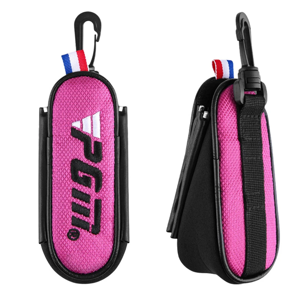 PGM Portable Golf Ball Protection Bag Outside Waist Hanging Keychain Magnetic Small Lightweight Waist Bags Can Hold Two Balls