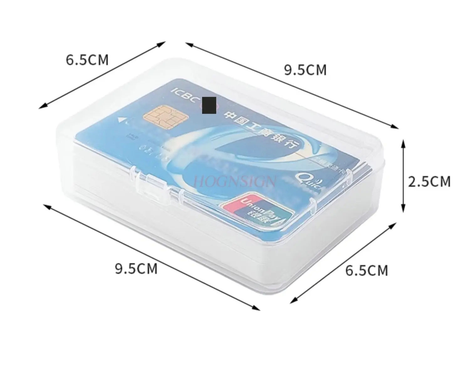 2pcs Small card storage box, card bag, ID bag, bank card, transparent plastic flip cover storage box