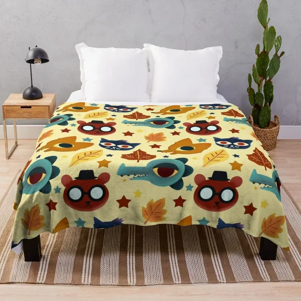 

Night in the Woods Fall Pattern Throw Blanket Soft Breathable Blanket for Night Sleeping