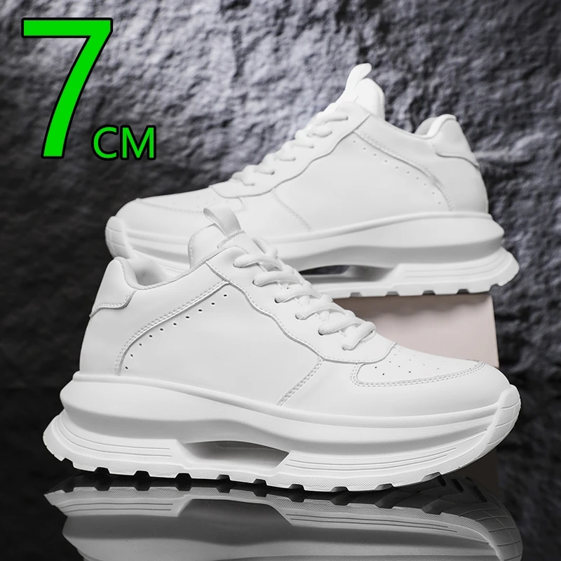 

Кроссовки, увеличивающие рост 7 см для мужчин и женщин, унисекс, дышащая повседневная обувь с открытой подошвой и удобной подушкой