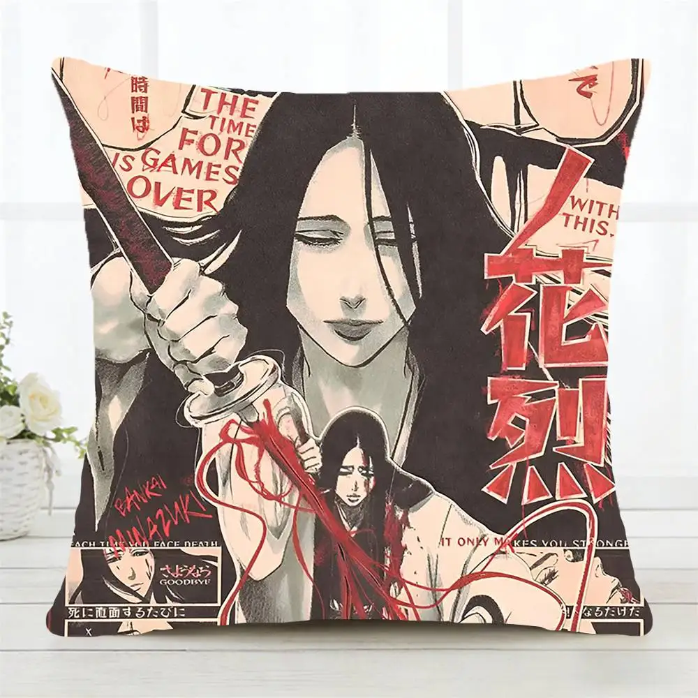Anime Bleach Kissenbezug, modischer quadratischer Kissenbezug für Schlafzimmer, Sofa, Zimmer, Ins-Dekoration, Freizeit – Detail 6