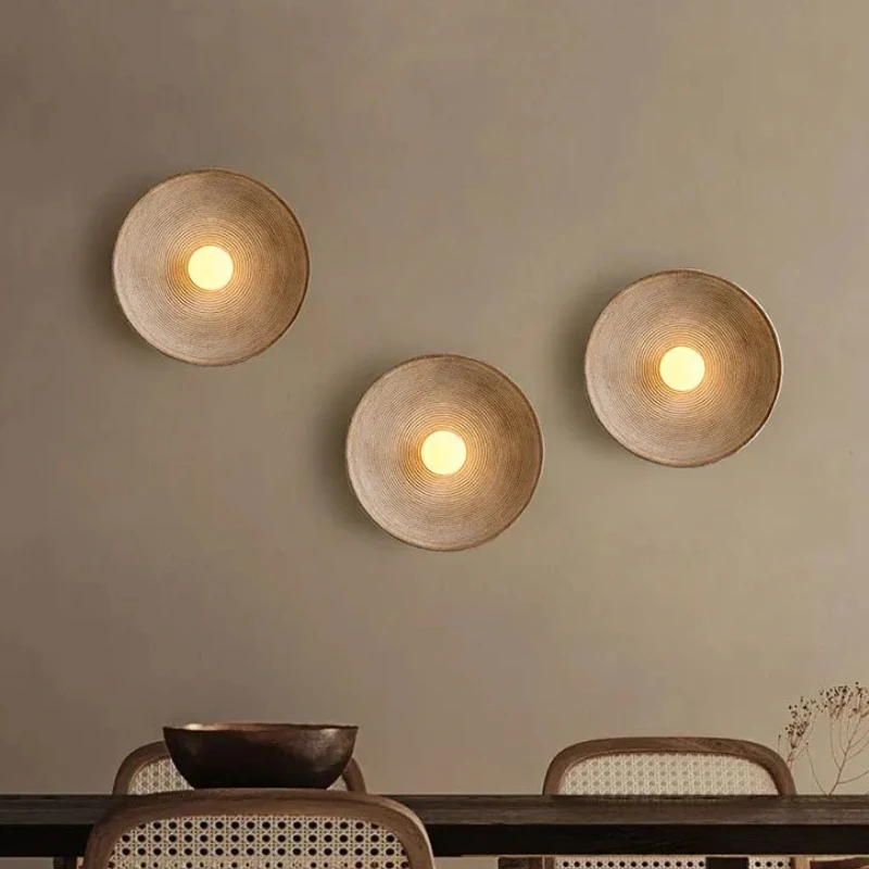 

Скандинавский светодиодный настенный светильник в стиле ваби-саби, настенный светильник в стиле ретро, внутреннее освещение, декор комнаты, бра для спальни, прикроватная тумбочка, коридор отеля