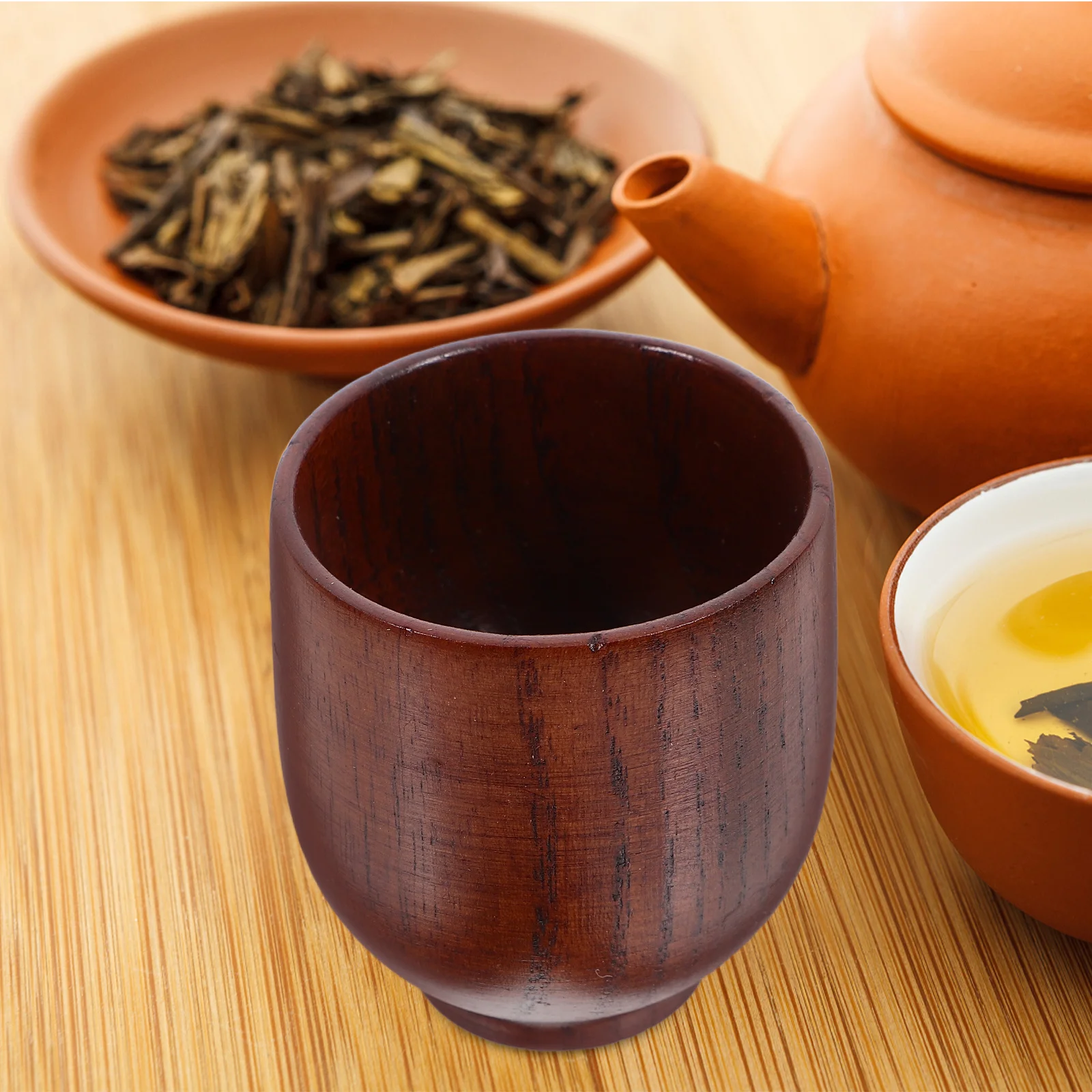 

2Pcs Wooden Goblet Unique Round Design Wine Mug Tea Cup Natural Wood Cup Outdoor Camping Multi-Use Drinking Mug