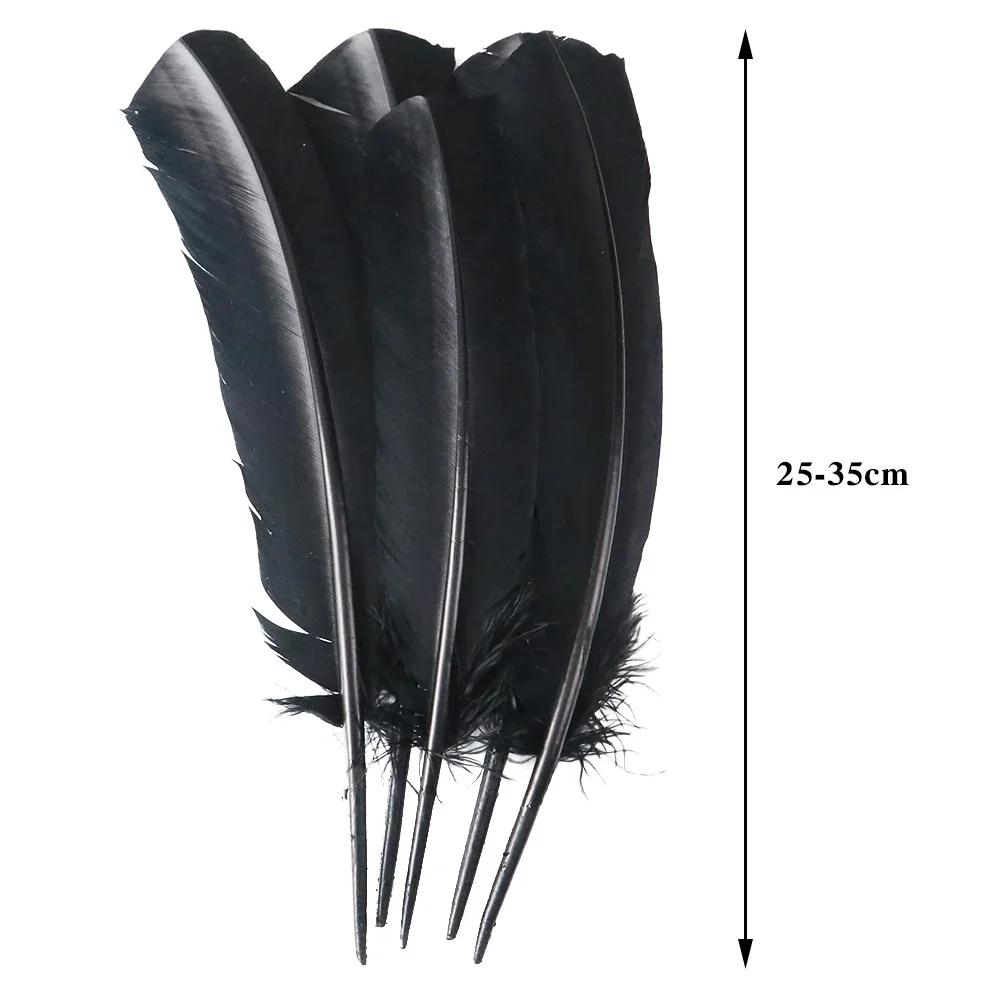 10Pcs Turkey Feathers 25-35CM Feather for Clothes Sewing Jewelry  Material Rooster Feather Craft Plume Decoration Wholesale