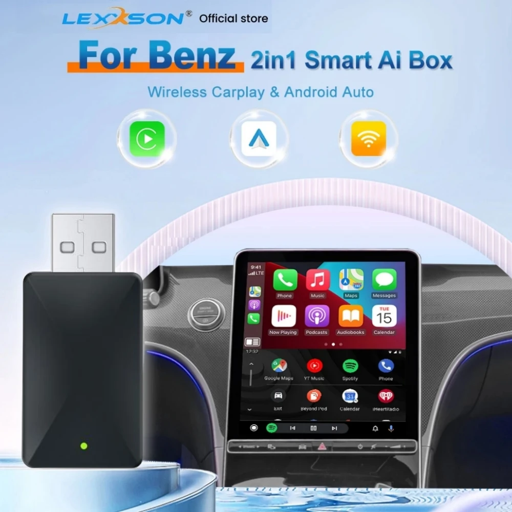 Wired to Wireless 2 in 1 Carplay 5G Wifi Non-inductive Connection For Benz A‑Class Vito CLA‑Class SprinterMetris Citan GLB‑Class