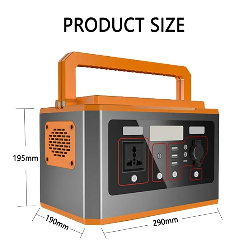 PURFIELD Portable Power Station 135000mAh 500W Solar Generator 220V Outdoor Emergency Supply Battery Pure Sine Wave AC DC Outlet