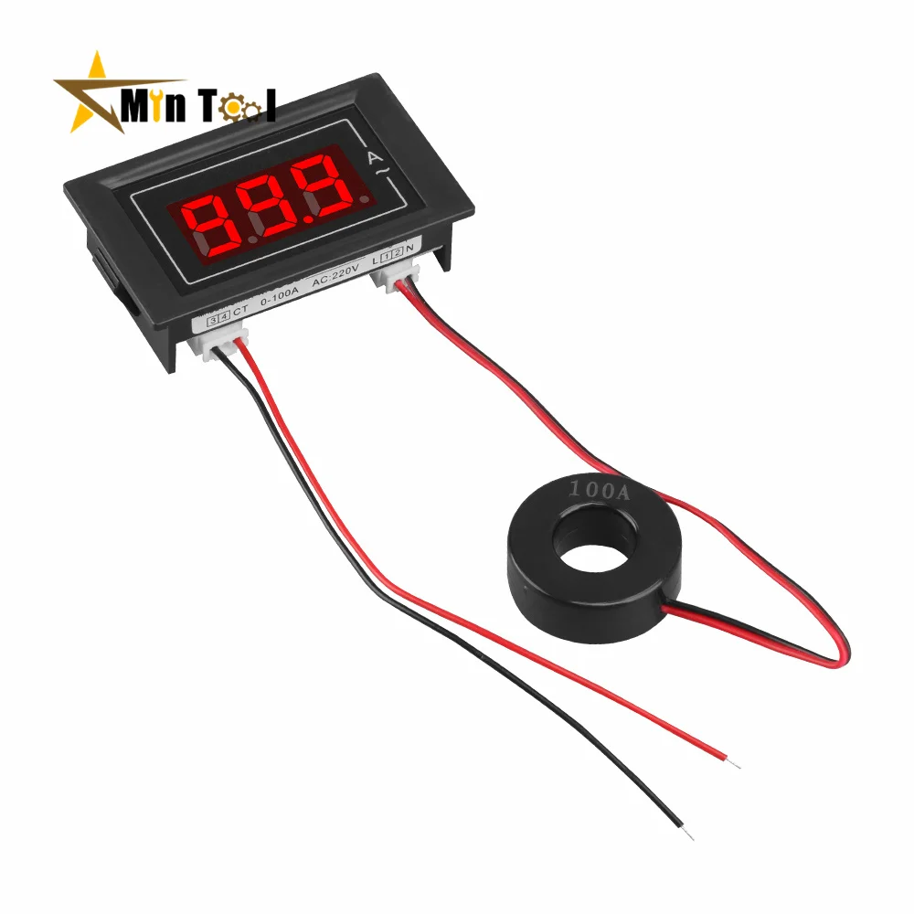 D85-5035A Ac 220V 100Alcd Digitale Voltmeter Spanningsmeter Volt Instrument Tool Voltmeter Panel Indicator Lamp Meter