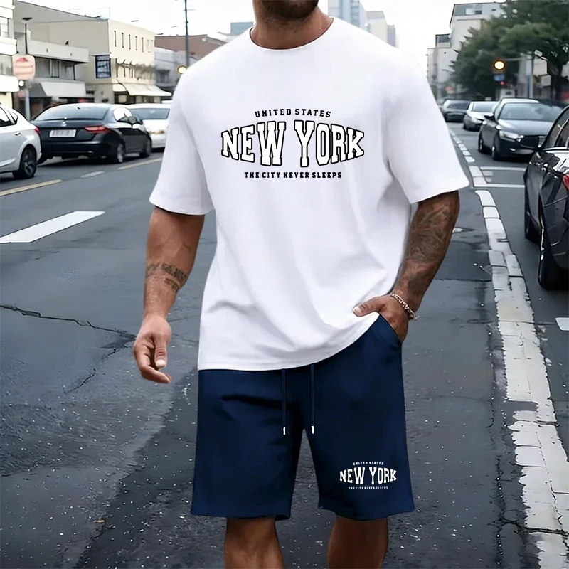 Summer Men's T-Shirt Set Casual O Neck Tees Tracksuit Gym Sports Jogging Clothes 2026 Single Mix and Match Short Sleeves Shorts view 5