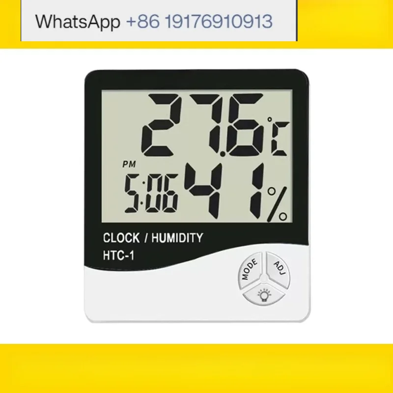 Digital thermometer for environmental temperature and humidity detection, equipment and instruments