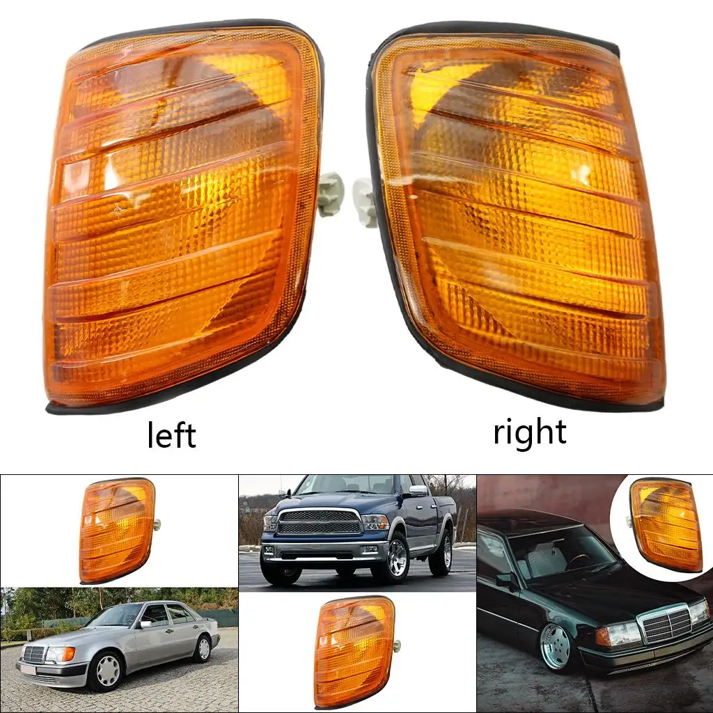 Plastic Amber Corner Light Parking Lamp Turn Light for Mercedes W124 E60 E300 E36 for Sedan 1985-95 1248260043/124826014