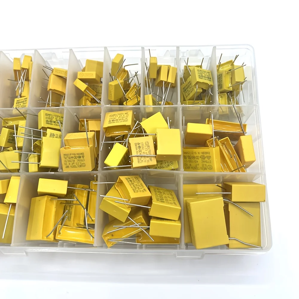 315PCS 21Values X2 Safety Capacitor 275VAC 102K-225K 1NF~2.2UF  223 104 105 225 474 684 102 103 473 334 333 Assorted Kit Box