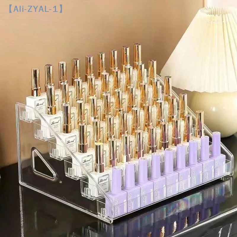 Présentoir de vernis à ongles en acrylique, support de rangement en plastique multicouche, étagère de Gel UV, installation rapide, rangement de manucure cosmétique