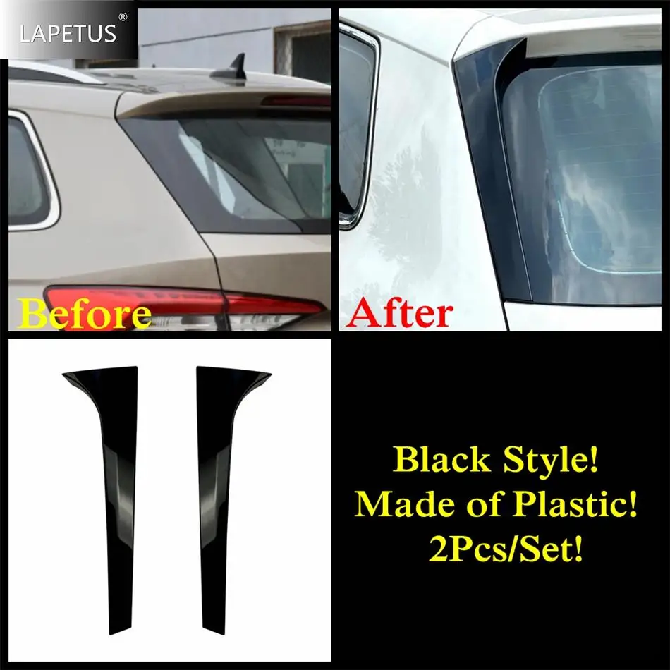 Side Door Rear View Window Spoiler Panel Cover Trim Insert Garnish Bezel Car Styling Accessories For Skoda Kodiaq 2017 - 2022