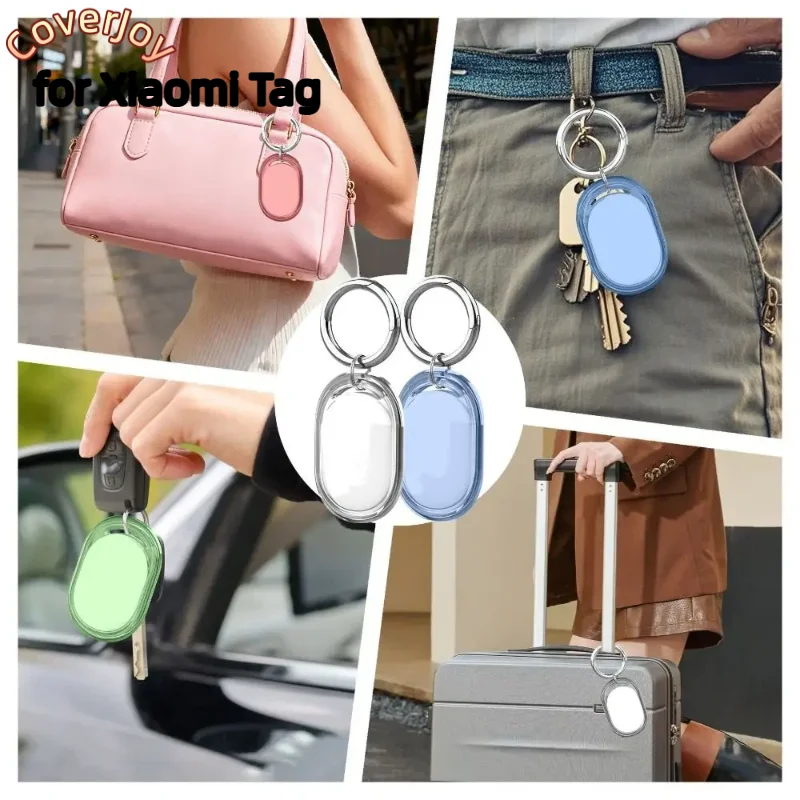 

CoverJoy Case with Keychain for Xiaomi Tag Tracker Anti Scratch TPU Protective Cover Waterproof Full Shell 4.22