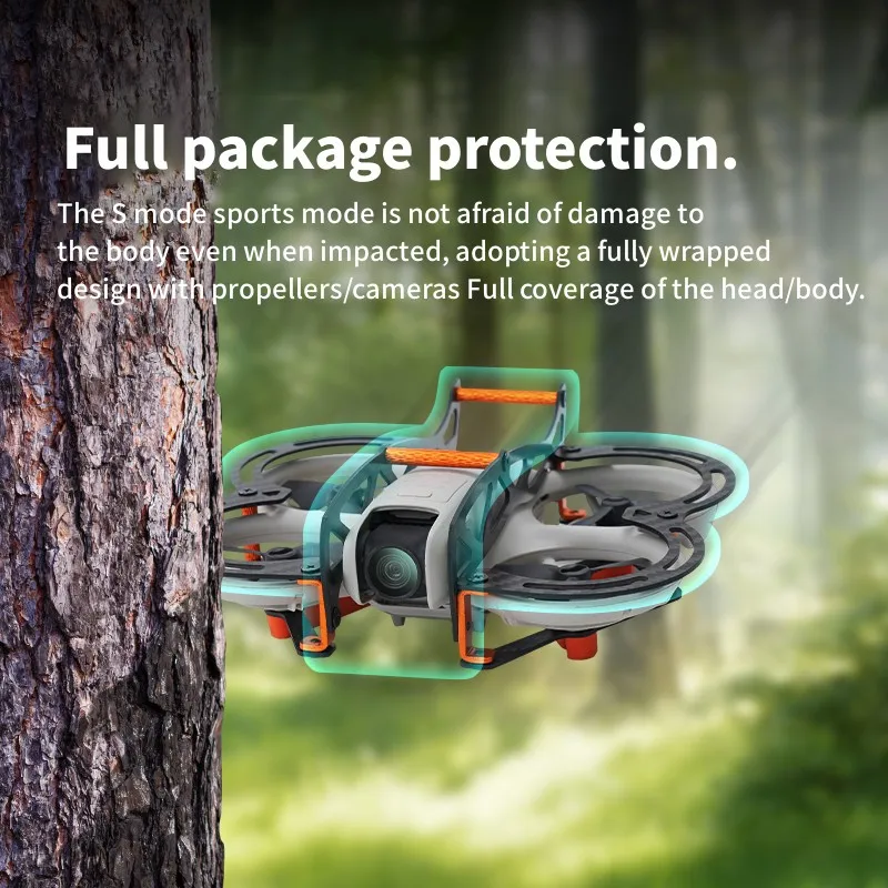 غطاء حماية من ألياف الكربون المحيطي بالكامل، لوحة ممتصة للصدمات مضادة للتصادم لملحقات الطائرة بدون طيار DJI NEO