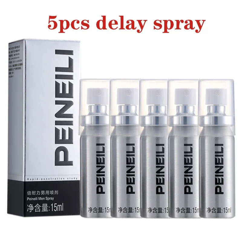 

5pcs Penile Erection Spray New Peineili Male Delay Spray Lasting 60 Minutes Products For Men Penis Enlargement Lubricant