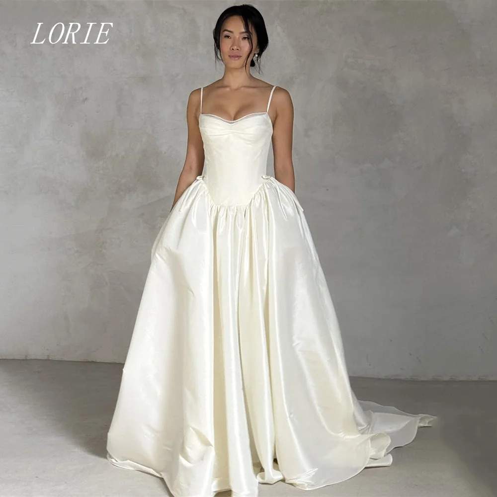 

LORIE Luxury A Line Civil Wedding Dress Gala Pleat Sweetheart Bridal Dresses Simple Engagement Wedding Gown Customized 2026