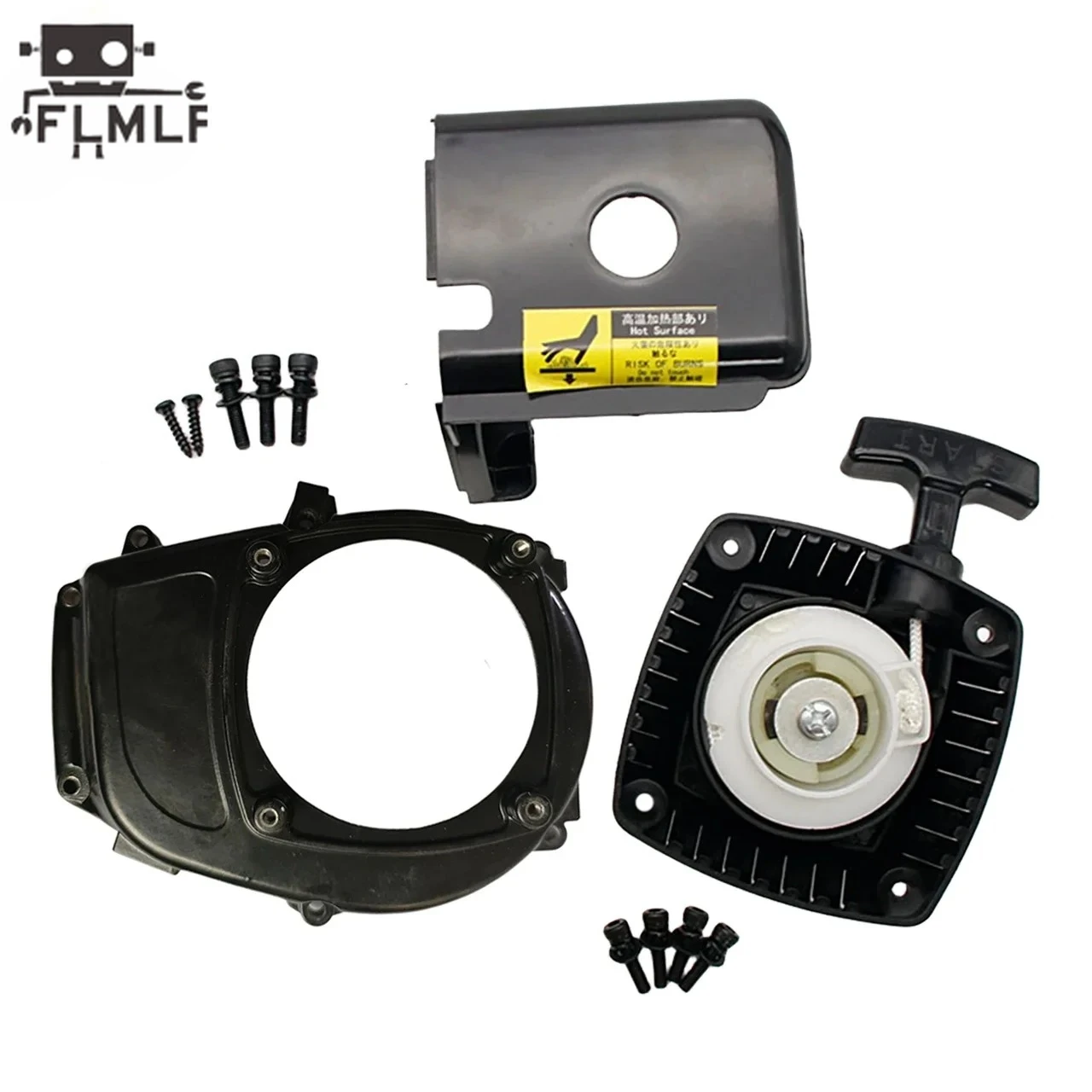 Metal Fan Cover and Plastic Cylinder Cover Pull Starter for 1/5 HPI ROVAN KM BAJA LT FG GoPed RedCat 23CC ~36CC Engine Parts