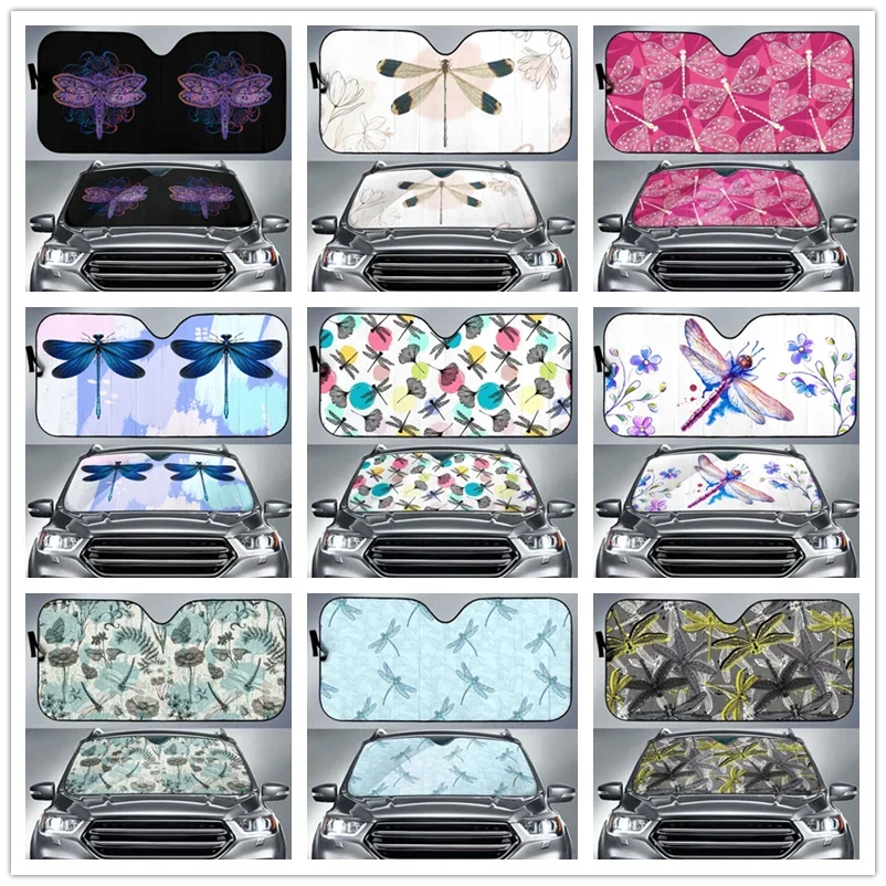 

SPIRITUAL DRAGONFLY Universal Car Si Window Sun Sha Cute Windshield Sunsha For Cars Sedan Truck SUV Sun Visor Protector