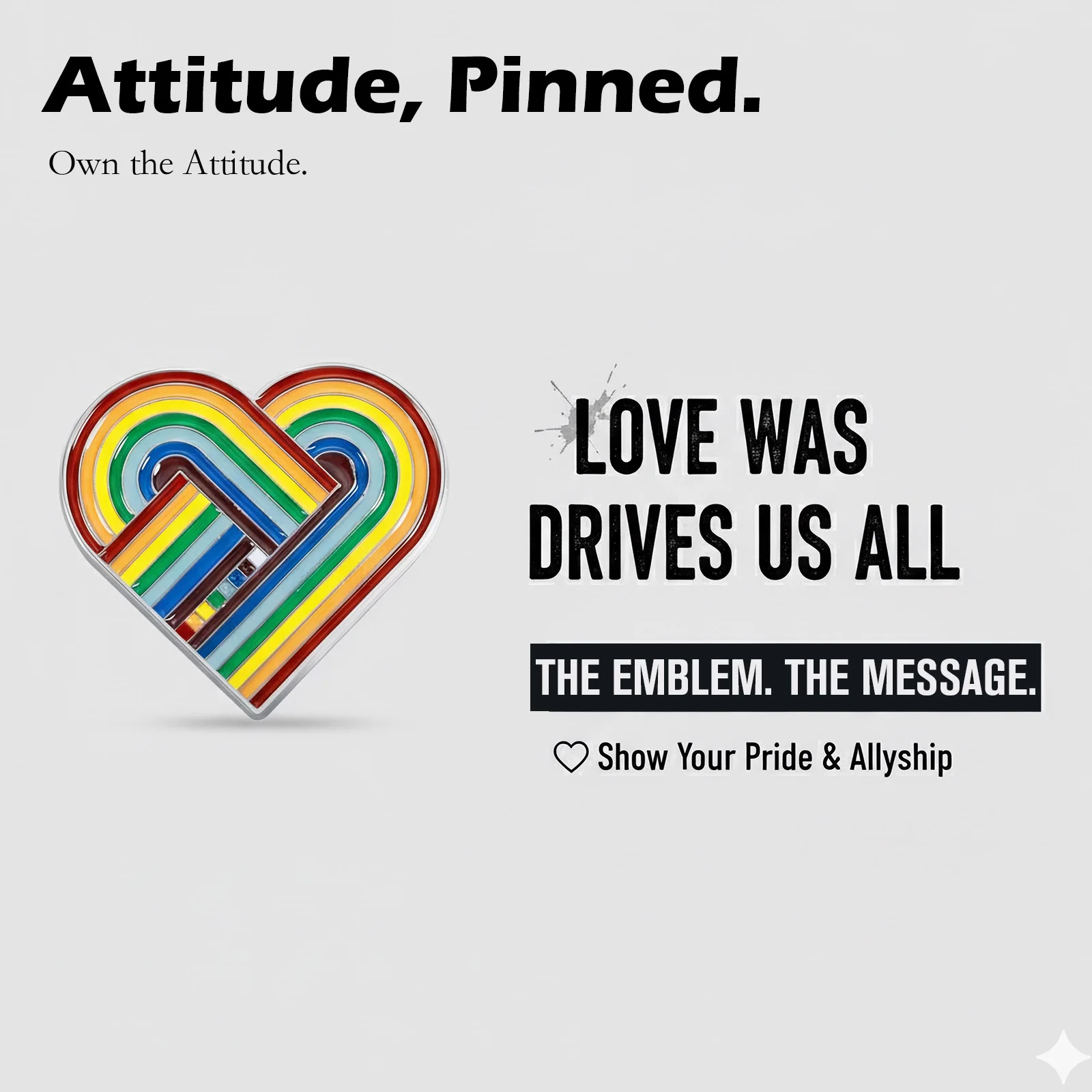 Vibrant Rainbow Heart Metal Car Sticker, Woven Stripes 3D Design, Waterproof Sunproof High Adhesive Decal for Auto Exterior