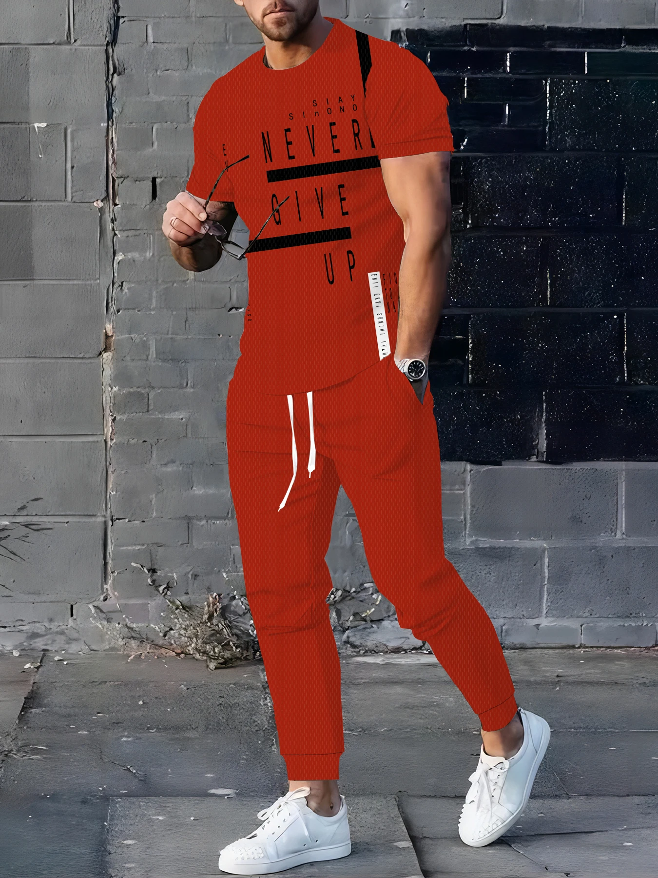 

Autumn Fashion Casual Men's Round-neck Thin Autumn Set, Daily Loose Casual Men's T-shirt And Casual Long Pant