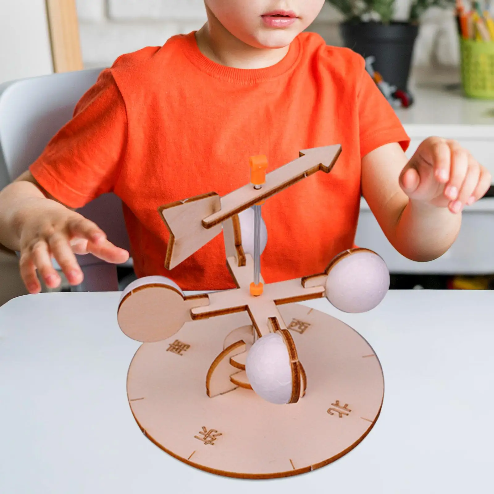 DIY Wooden Wind Vane Toy Kits Physics Developmental Wind Direction Indicator