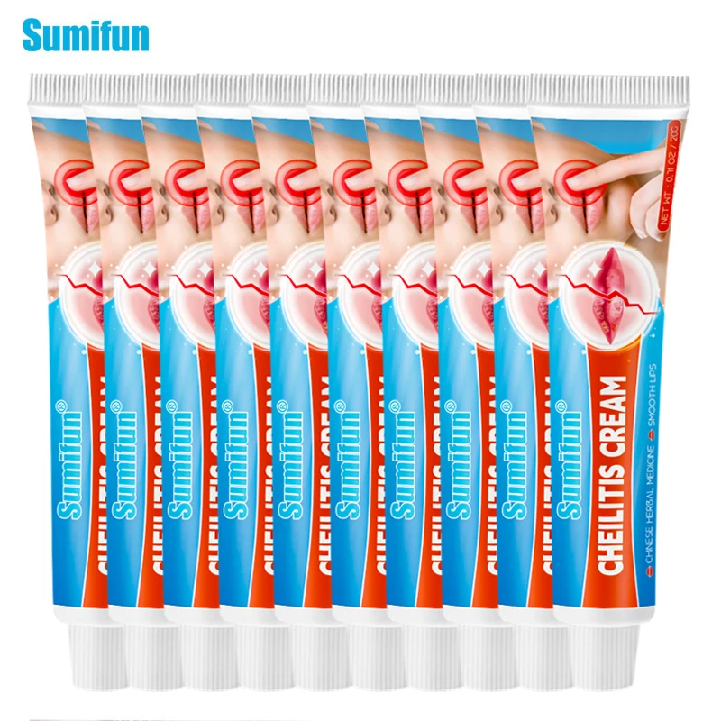 

10Pcs Sumifun Cheilitis Treatment Cream Remove Cold Sores Lips Rehydration Repair Ointment Inflammation Anti-Infection Plaster