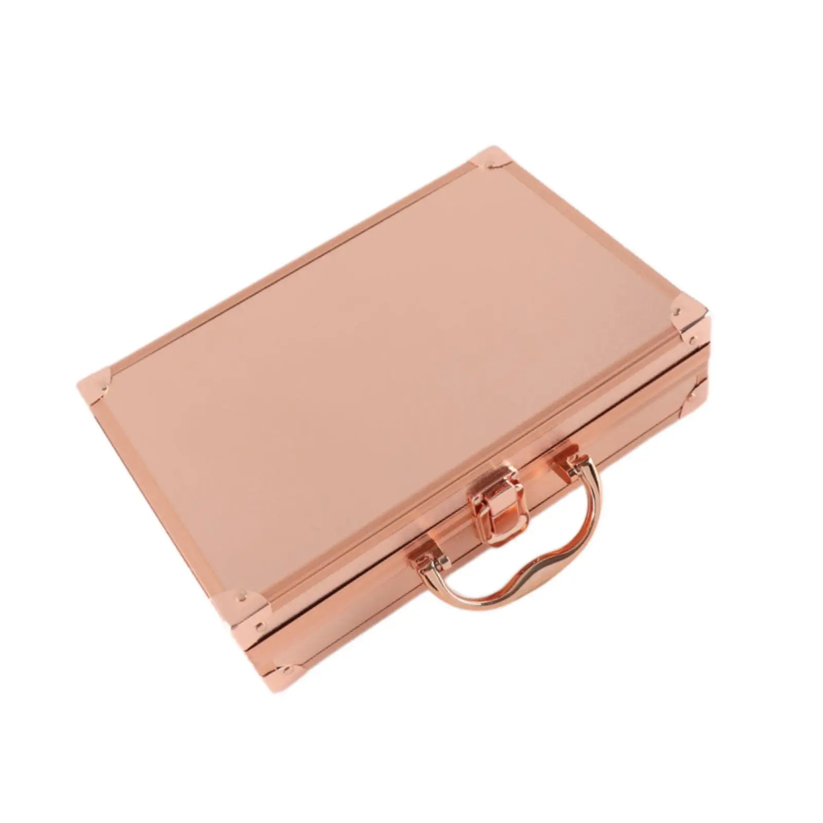 Professional Metal Tool Box Makeup Carrying Case Lockable Organizer Portable Storage Chest for Home Salon and Travel