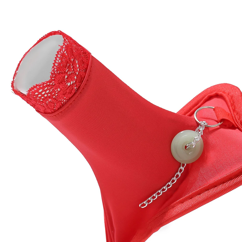 

Men Lace Comfortable C-strings Sissy Exotic Panties Erotic Thongs Chinese Style Underwear Open Sheath Pouch